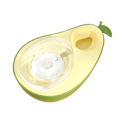 Teksome Welpenfutter und Wasserschale, Kätzchen -Essensgerichte - 690 ml Doppelte Avocado -Form langsame Fütterungsschale - Katzen-Lebensmittelutensilien, Anti-Kocher, großkalibern von Teksome