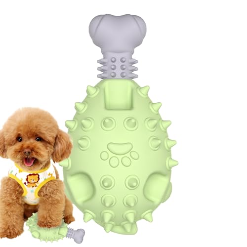 Teksome Zahnspielzeug für Welpen, interaktives Spielzeug in Hühnerbeinform, interaktives und quietschendes lustiges Hundespielzeug zum Stressabbau für Welpen von Teksome