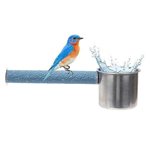 Vogel-Sitzstangen – Bunte Papageien-Sitzstange, bunte Papageien-Sitzstange mit Edelstahl-Lebensmittelbehälter und Schnabelschleifstein für den Innen- und Außenbereich Teksome Vogel-Sitzstangen – Bunte Papageien-Sitzstange, bunte Papageien-Sitzstange mit Edelstahl-Lebensmittelbehälter und Schnabelschleifstein für den Innen- und Außenbereich Teksome von Teksome