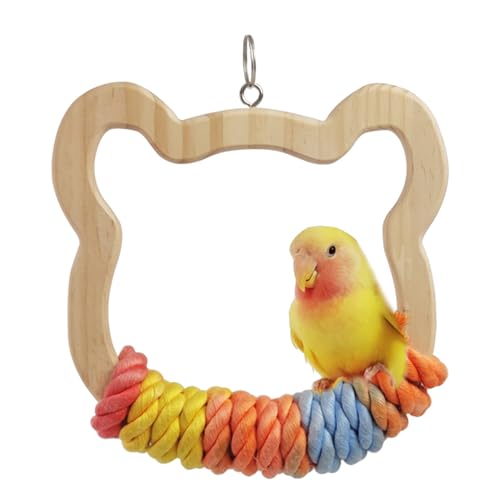Vogelschaukel | Naturholz Vogelstange Spielständer für Papageien, Vogelspielzeug für kleine Vögel für Sittiche, Nymphensittiche Teksome Vogelschaukel | Naturholz Vogelstange Spielständer für Papageien, Vogelspielzeug für kleine Vögel für Sittiche, Nymphensittiche Teksome von Teksome