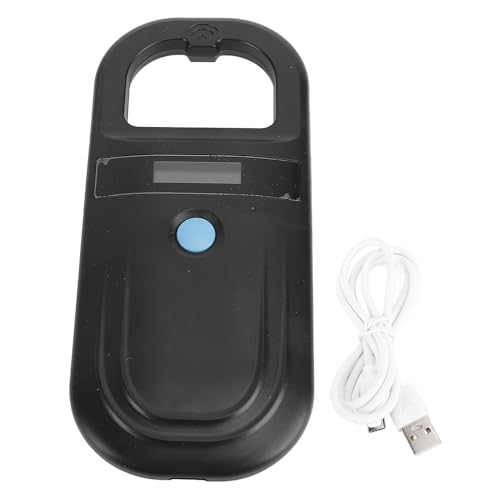 Telituny Tragbarer Tier-ID-Leser-134,2 kHz Haustier-Mikrochip-Scanner mit & BT-Übertragung, Wiederauf Ladbar, für Nutztiere, Haustiere und Wildtiere (Schwarz) von Telituny
