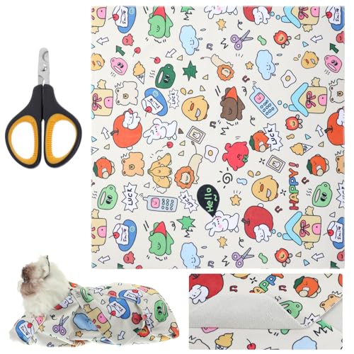 Telooco Süße Katzendecke mit Katzen Nagelknipser 55 cm Quadrat Decke Multifunktionale Tragbarer Katzenwickel Verstellbare Katzenpflegetasche für Katzen Ohrenreinigung Haustierwerkzeug Telooco Süße Katzendecke mit Katzen Nagelknipser 55 cm Quadrat Decke Multifunktionale Tragbarer Katzenwickel Verstellbare Katzenpflegetasche für Katzen Ohrenreinigung Haustierwerkzeug von Telooco
