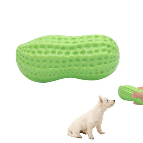 Kauspielzeug für Hunde, unzerstörbares Kauspielzeug für Welpen, lindert Angstzustände, quietschendes Hundespielzeug, Hundespielzeug für Training und Zahnreinigung, Milchweiß, Orange, Grün von Temoo