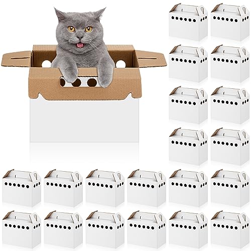 Tenceur 20 Stück Papp-Haustier-Tragetasche, Einweg-Transportbox für Kleintiere, für Welpen, Katzen, für Hühner, Hamster, Rennmäuse, Vögel, Reptilien, 28,9 x 15,2 x 20,3 cm Tenceur 20 Stück Papp-Haustier-Tragetasche, Einweg-Transportbox für Kleintiere, für Welpen, Katzen, für Hühner, Hamster, Rennmäuse, Vögel, Reptilien, 28,9 x 15,2 x 20,3 cm von Tenceur