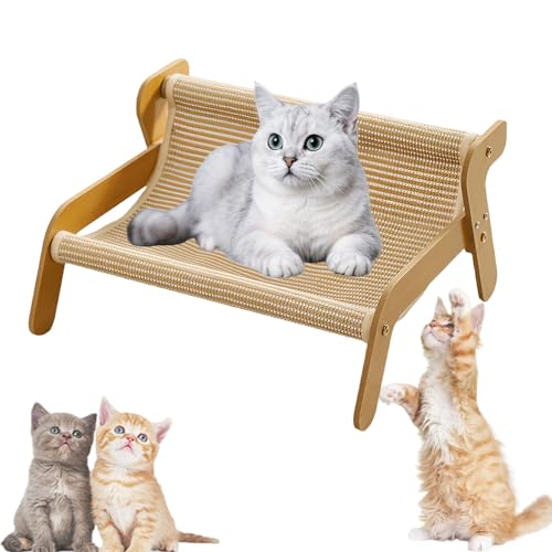 Mellowkin Cat Scratcher Couch, 2-In-1 Cat Scratch Lounge Couch Sofa with Durable Sisal Surface, Ergonomic Scratcher Bed for Indoor Pets to Relax, Play & Protect Furniture (Style A) von Tencipeda
