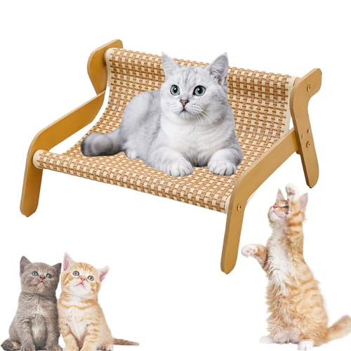 Mellowkin Cat Scratcher Couch, 2-In-1 Cat Scratch Lounge Couch Sofa with Durable Sisal Surface, Ergonomic Scratcher Bed for Indoor Pets to Relax, Play & Protect Furniture (Style B) von Tencipeda