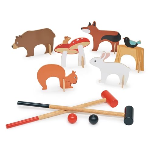 Tender Leaf Toys - Wald Indoor Krocket Set, 17-teiliges Tragbares Sportspielzeug mit Waldthema, für Jungen und Mädchen, verbessert die Motorik und Koordination Tender Leaf Toys - Wald Indoor Krocket Set, 17-teiliges Tragbares Sportspielzeug mit Waldthema, für Jungen und Mädchen, verbessert die Motorik und Koordination von Tender Leaf Toys