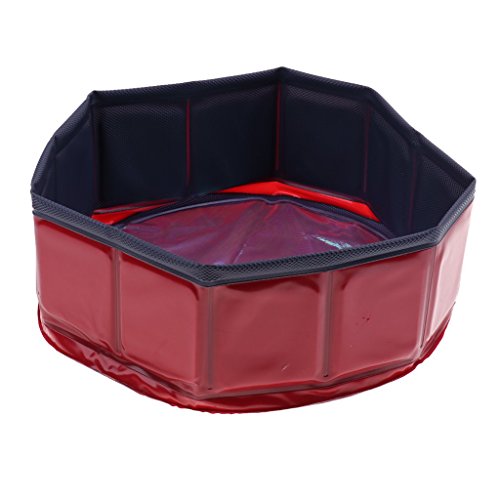 Tenlacum Faltbarer Planschbecken für Hunde, für den Sommer, für den Garten, 30 cm, Rot Tenlacum Faltbarer Planschbecken für Hunde, für den Sommer, für den Garten, 30 cm, Rot von Tenlacum