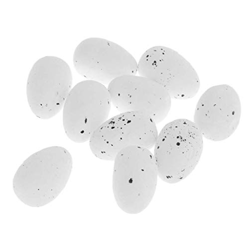 Tenlacum Künstliche Vögel, Taube, Ei, Taube, Falsche Eier für Tür (10 Stück) (Weiß S) von Tenlacum