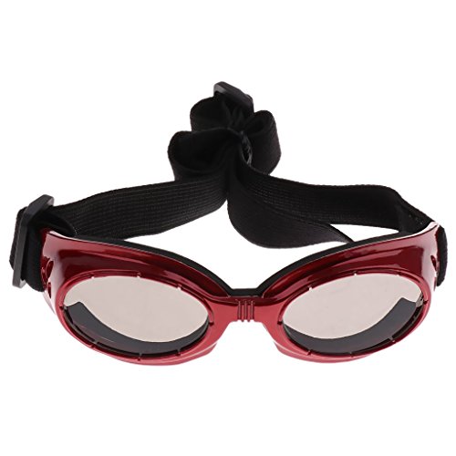 Tenlacum UV-Sonnenbrille für Haustiere, Hunde, Katzen, zum Schutz vor Wind, Rot #2 von Tenlacum