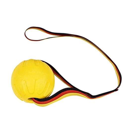 Teogneot Hundespielzeug Knochen mit Seil, Gelb, Schwimmfähiges Apportierspielzeug, Robustes Kauspielzeug (L, Sport) von Teogneot