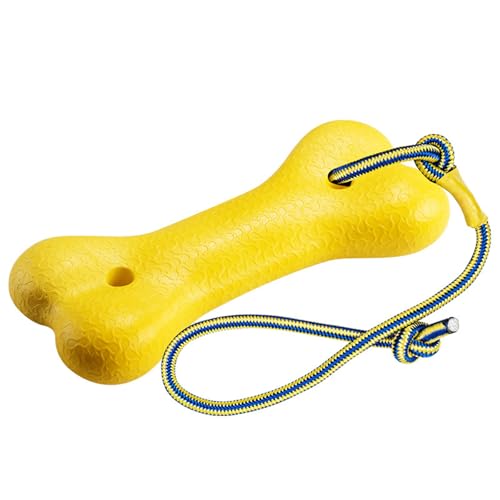 Teogneot Hundespielzeug Knochen mit Seil, Gelb, Schwimmfähiges Apportierspielzeug, Robustes Kauspielzeug Teogneot Hundespielzeug Knochen mit Seil, Gelb, Schwimmfähiges Apportierspielzeug, Robustes Kauspielzeug von Teogneot
