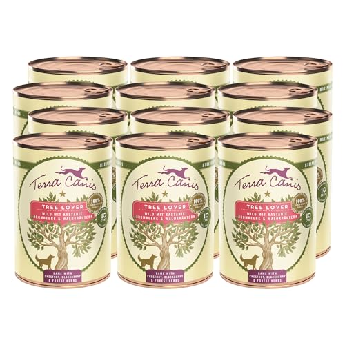 Terra Canis Wild, Kastanie, Brombeere & Waldkräutern - Love The Planet, 12x400g I Tree Lover Menü I Premium Hundefutter I Getreidefrei & leicht verdaulich von Terra Canis