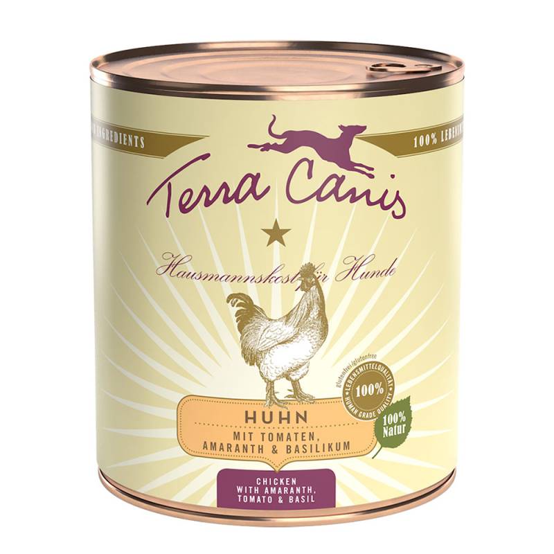 Sparpaket Terra Canis 12 x 800 g - Huhn mit Amaranth, Tomaten & Basilikum von Terra Canis