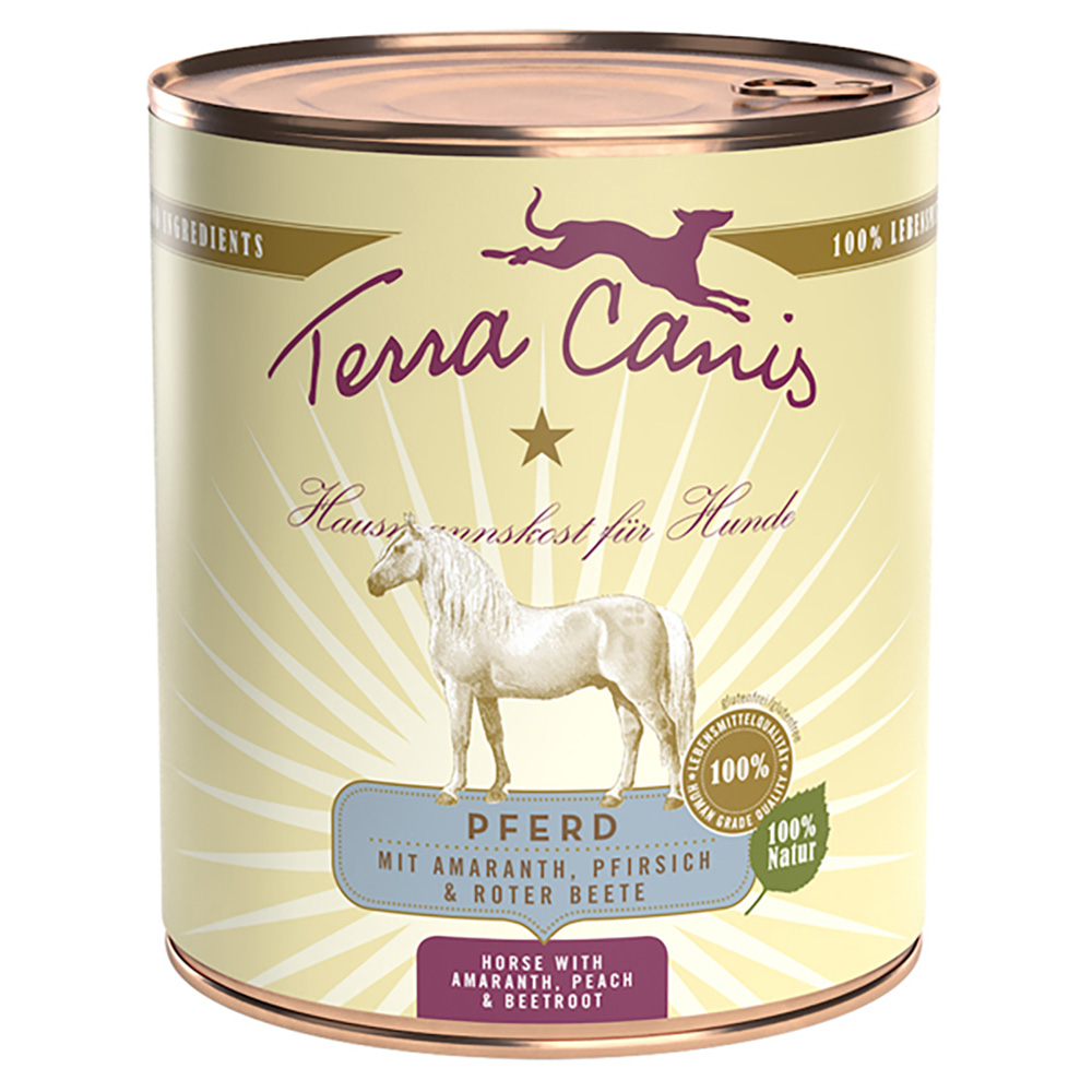 Sparpaket Terra Canis 12 x 800 g - Pferd mit Amaranth, Pfirsich & roter Beete von Terra Canis