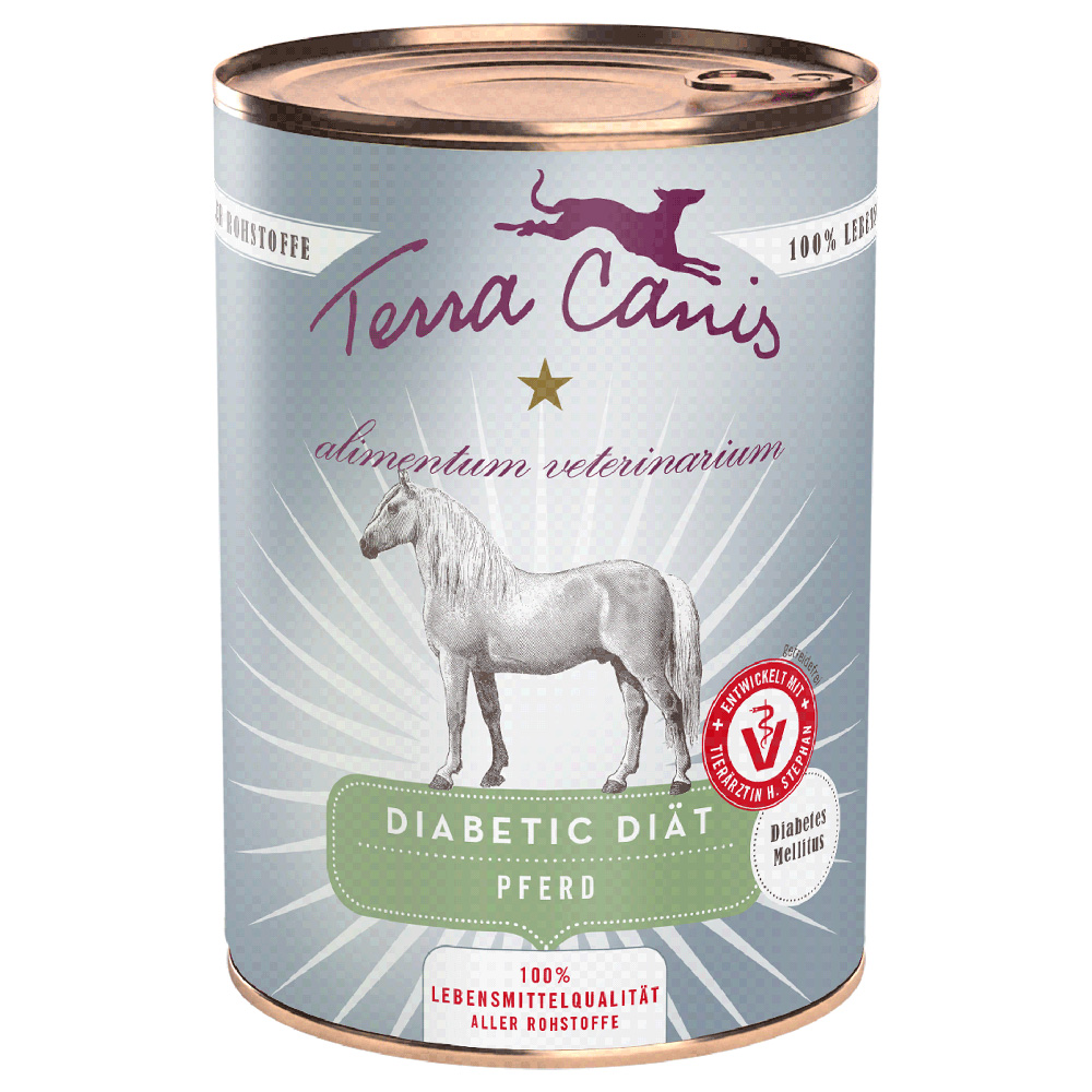 Sparpaket Terra Canis Alimentum Veterinarium Diabetic Diät 12 x 400 g - Pferd von Terra Canis