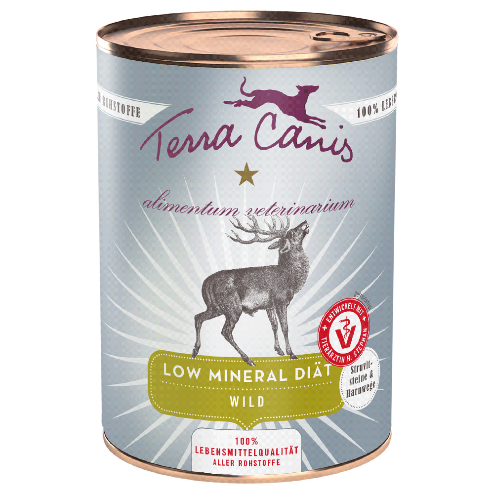 Sparpaket Terra Canis Alimentum Veterinarium Low Mineral Diät 12 x 400 g - Wild Sparpaket Terra Canis Alimentum Veterinarium Low Mineral Diät 12 x 400 g - Wild von Terra Canis