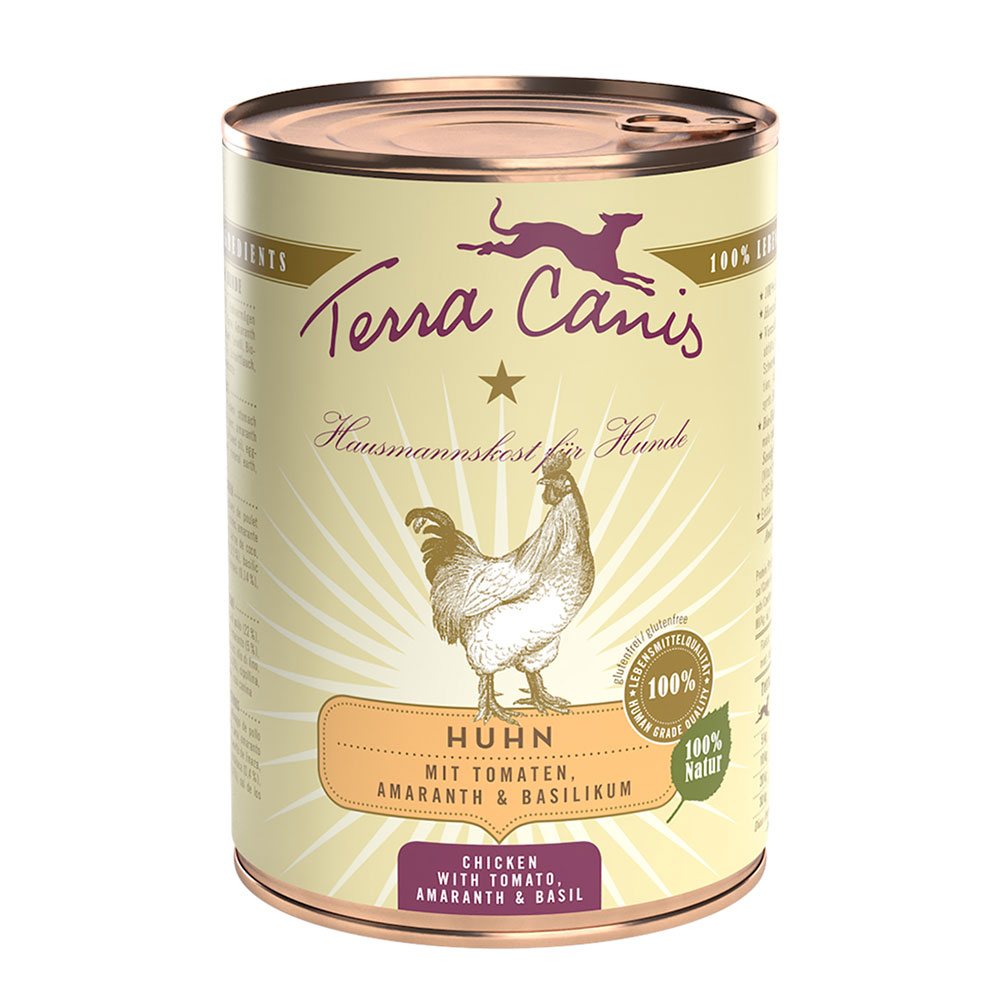 Sparpaket Terra Canis Classic 12 x 400 g - Huhn mit Tomate, Amaranth & Basilikum von Terra Canis