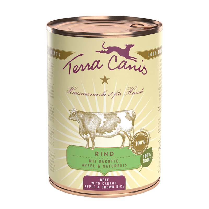 Sparpaket Terra Canis Classic 12 x 400 g - Rind mit Karotte, Apfel & Naturreis von Terra Canis
