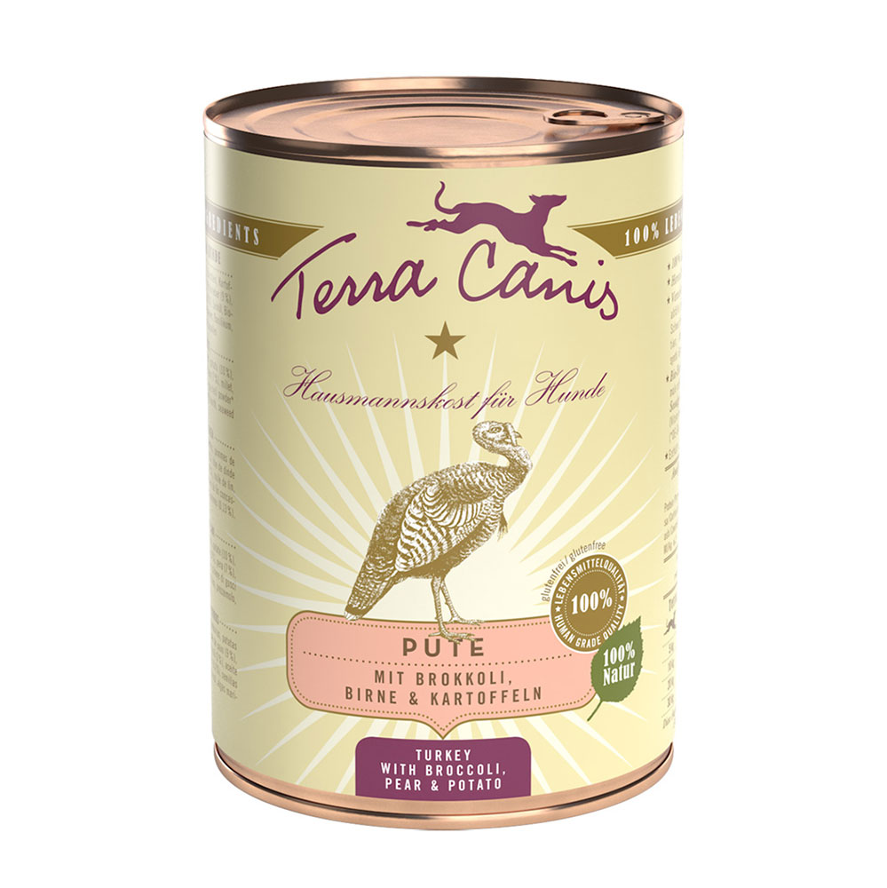 Sparpaket Terra Canis Classic 12 x 400 g - Truthahn mit Broccoli, Birne & Kartoffeln von Terra Canis