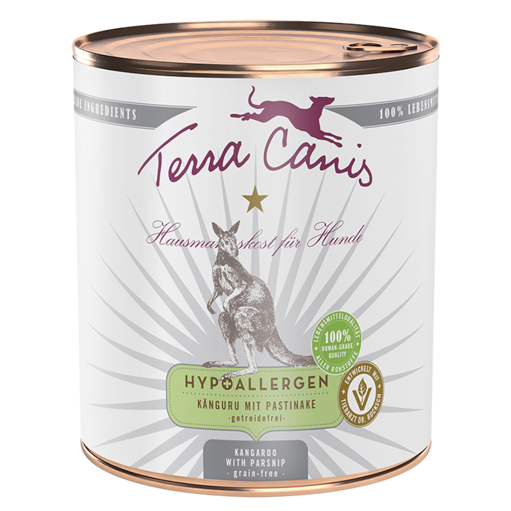 Sparpaket Terra Canis Hypoallergen 12 x 800 g - Känguru mit Pastinake von Terra Canis