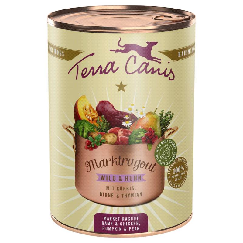 Sparpaket Terra Canis Marktragout 12 x 385 g - Wild & Huhn mit Kürbis, Birne & Thymian von Terra Canis