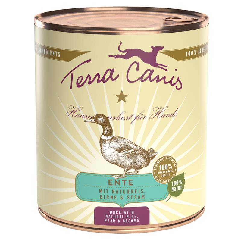 Terra Canis 6 x 800 g - Ente mit Naturreis, roter Beete, Birne und Sesam von Terra Canis