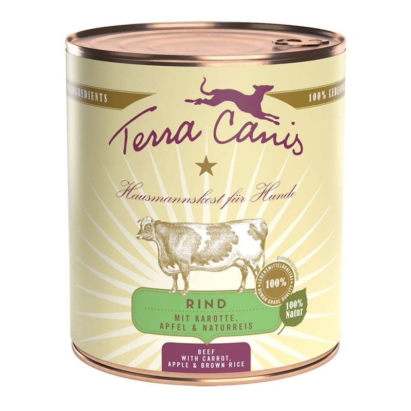 Terra Canis 6 x 800 g - Rind mit Karotte, Apfel und Naturreis von Terra Canis