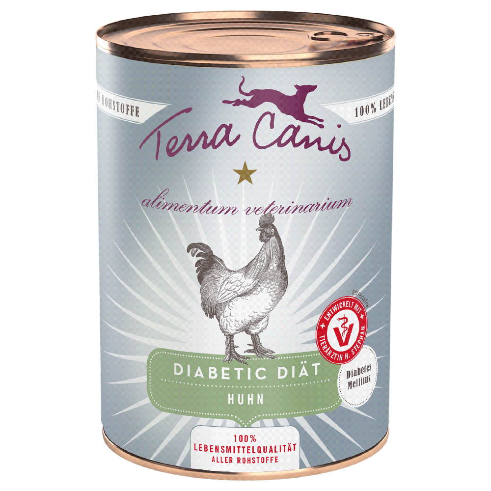 Terra Canis Alimentum Veterinarium Diabetic Diät 6 x 400 g - Huhn von Terra Canis