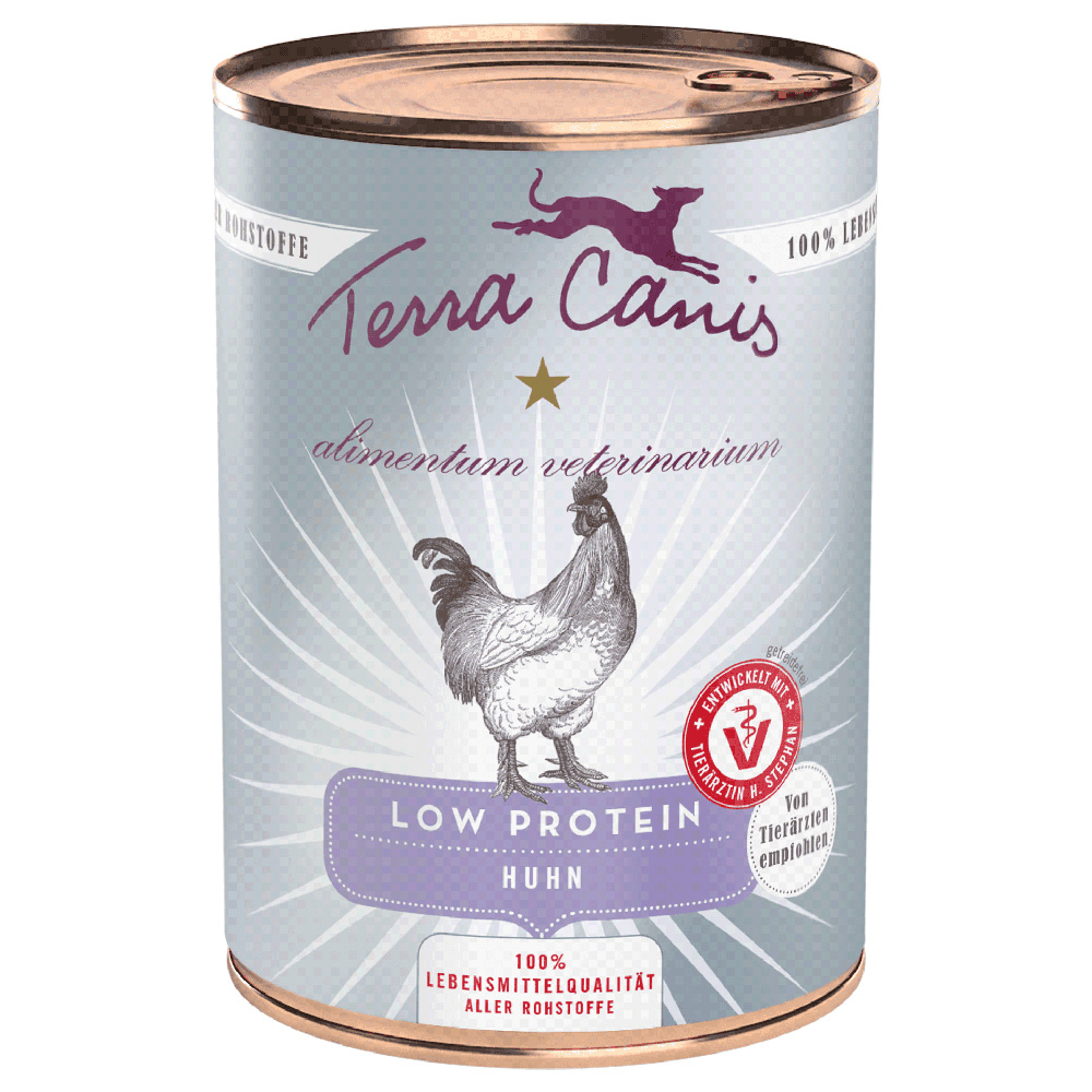 Terra Canis Alimentum Veterinarium Low Protein 6 x 400 g - Huhn Terra Canis Alimentum Veterinarium Low Protein 6 x 400 g - Huhn von Terra Canis