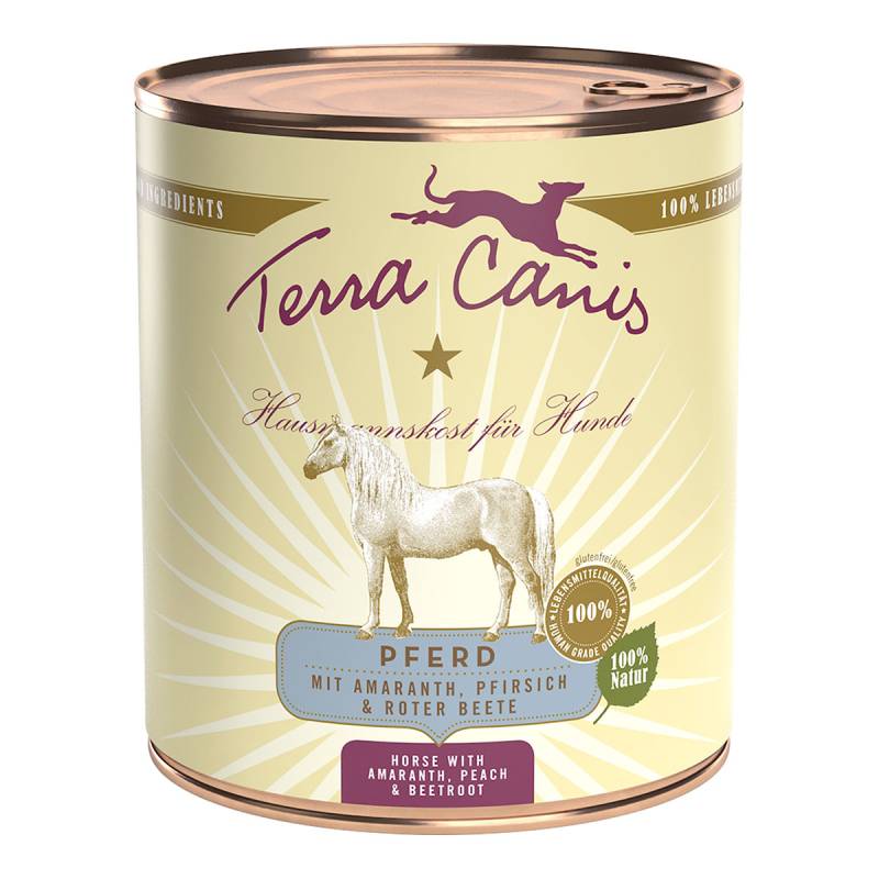 Terra Canis CLASSIC – Pferd mit Amaranth, Pfirsich und Roter Bete 12x800g von Terra Canis