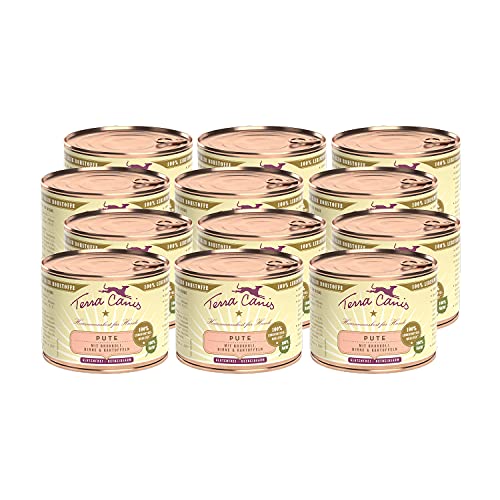 Terra Canis Pute, Brokkoli, Birne & Kartoffel - Classic Nassfutter, 12x200g I Premium Hundefutter in 100% Lebensmittelqualität Aller Rohstoffe I Reichhaltig & gesund, allergen- & getreidearm von Terra Canis