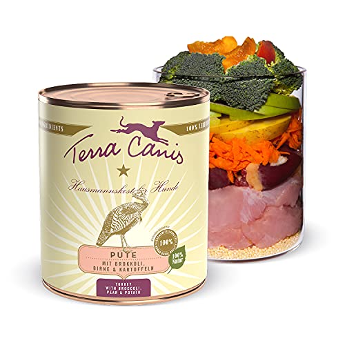 Terra Canis Pute, Brokkoli, Birne & Kartoffel - Classic Nassfutter, 800g I Premium Hundefutter in 100% Lebensmittelqualität Aller Rohstoffe I Reichhaltig & gesund, allergen- & getreidearm, glutenfrei von Terra Canis