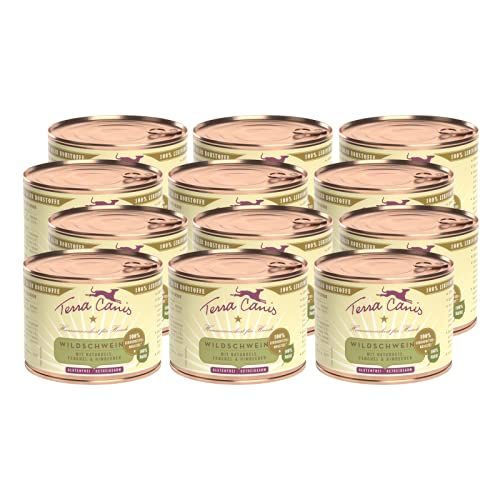 Terra Canis Wildschwein, Naturreis & Fenchel - Classic Nassfutter, 12x200g I Premium Hundefutter in 100% Lebensmittelqualität Aller Rohstoffe I allergen- & getreidearm, glutenfrei von Terra Canis