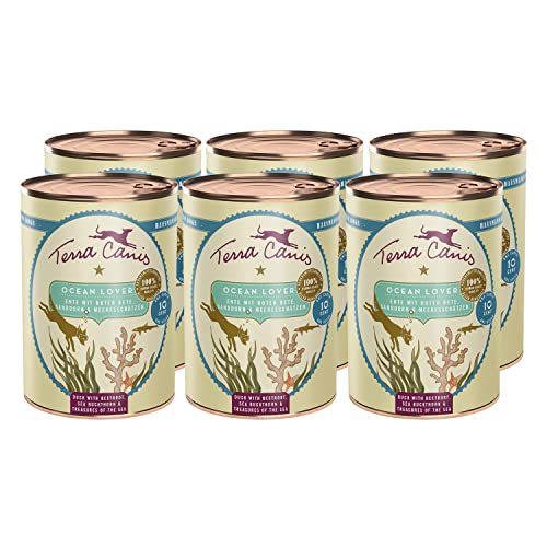 Terra Canis Ente, Rote Bete, Sanddorn & Meeresschätzen - Love The Planet, 6x400g I Ocean Lover Menü I Premium Hundefutter I Getreidefrei & leicht verdaulich Terra Canis Ente, Rote Bete, Sanddorn & Meeresschätzen - Love The Planet, 6x400g I Ocean Lover Menü I Premium Hundefutter I Getreidefrei & leicht verdaulich von Terra Canis