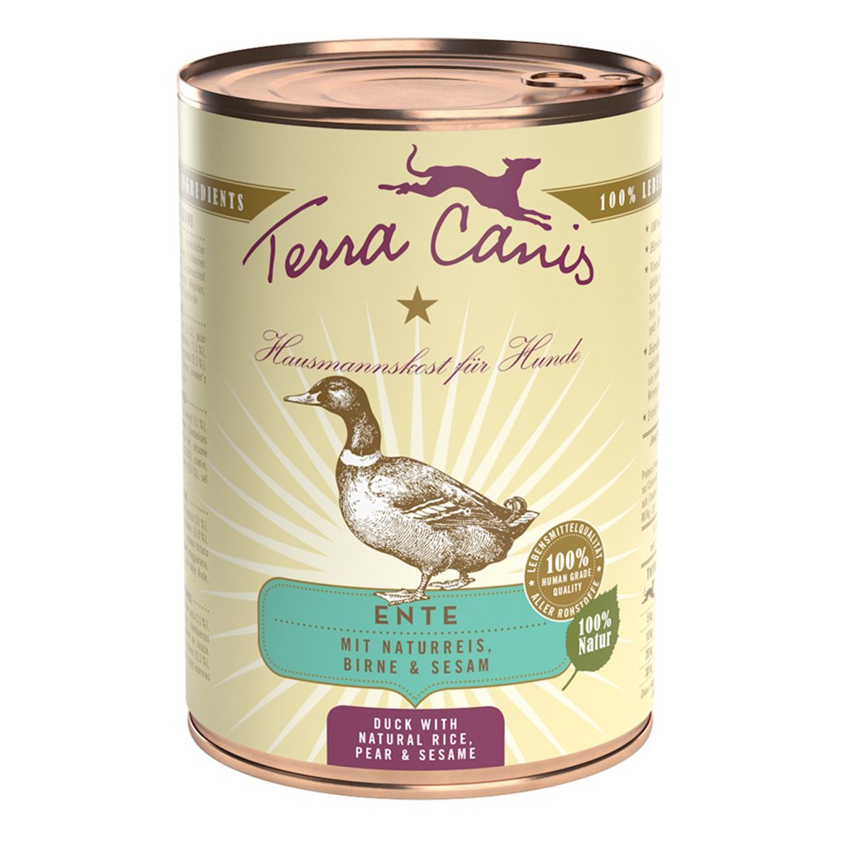 Terra Canis Ente mit Naturreis, Rote Beete, Birne und Sesam 12x400g von Terra Canis