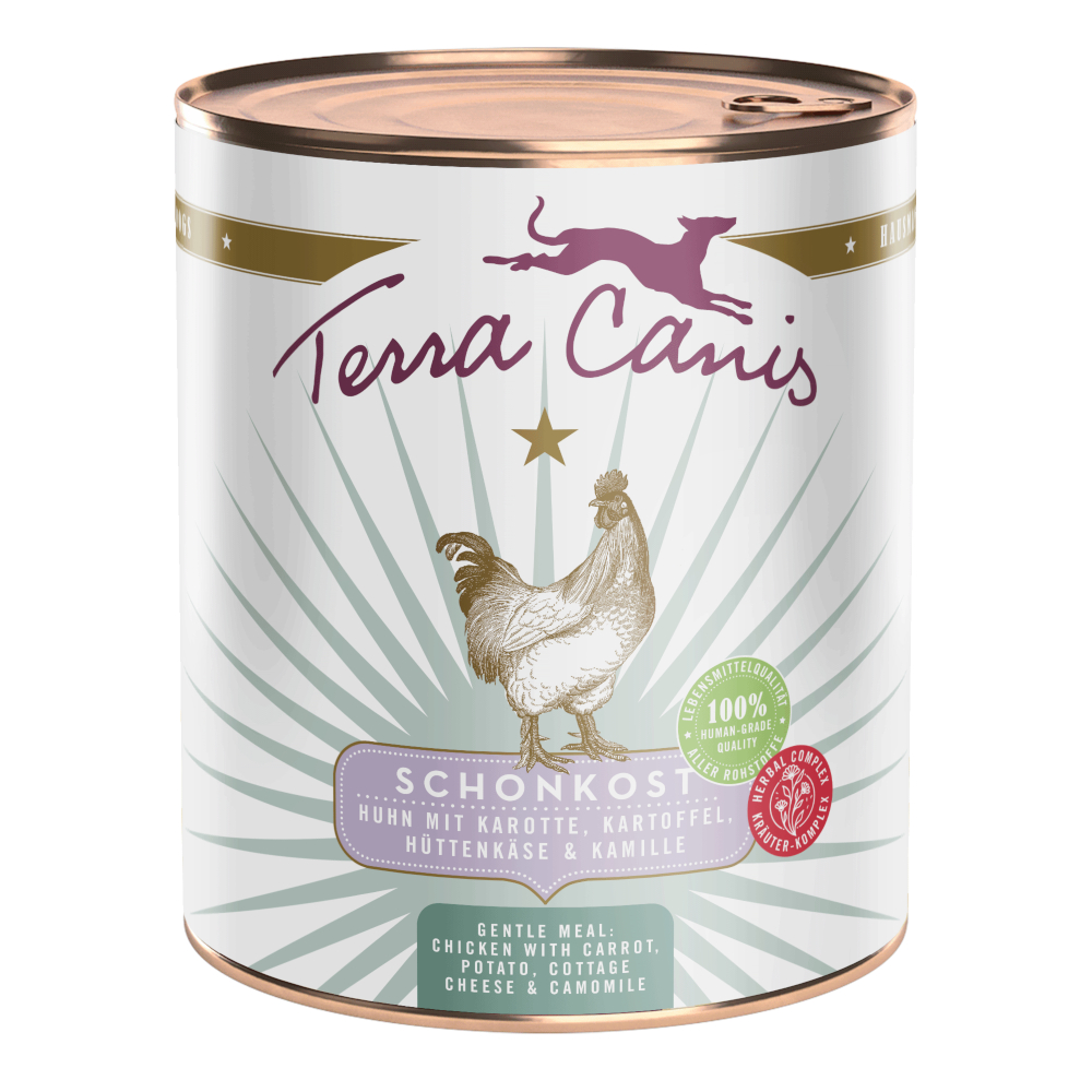 Terra Canis First Aid Schonkost 6 x 800 g - Huhn mit Karotte, Kartoffel, Hüttenkäse & Kamille Terra Canis First Aid Schonkost 6 x 800 g - Huhn mit Karotte, Kartoffel, Hüttenkäse & Kamille von Terra Canis