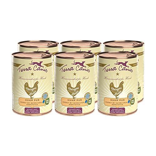 Terra Canis Huhn Pur aus Hühnerherz und Hühnerleber - Metzgers Bestes Nassfutter, 6x400g I Premium Hundefutter in 100% Lebensmittelqualität Aller Rohstoffe I Reichhaltig, gesund & getreidefrei Terra Canis Huhn Pur aus Hühnerherz und Hühnerleber - Metzgers Bestes Nassfutter, 6x400g I Premium Hundefutter in 100% Lebensmittelqualität Aller Rohstoffe I Reichhaltig, gesund & getreidefrei von Terra Canis