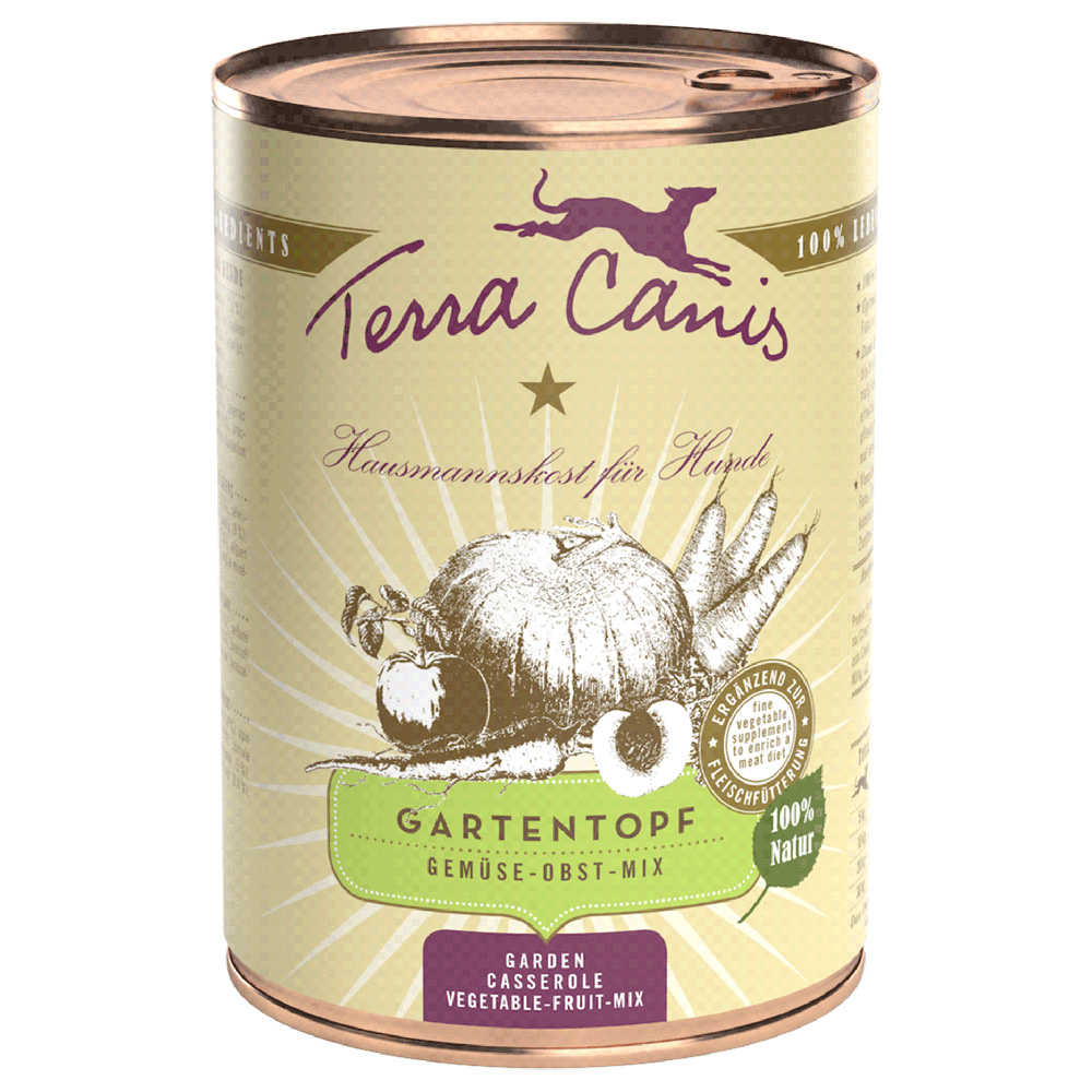 Terra Canis Gartentopf, Gemüse-Obst-Mix - 12 x 400 g von Terra Canis