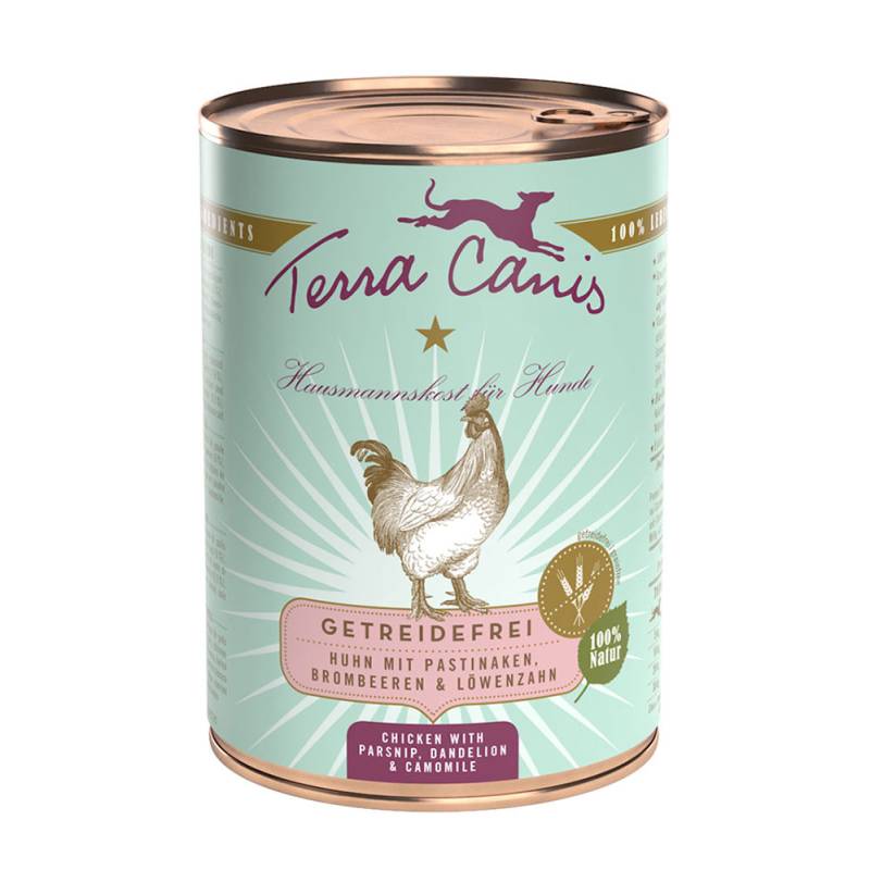 Terra Canis Getreidefrei 6 x 400 g - Huhn mit Pastinaken, Löwenzahn und Brombeeren von Terra Canis