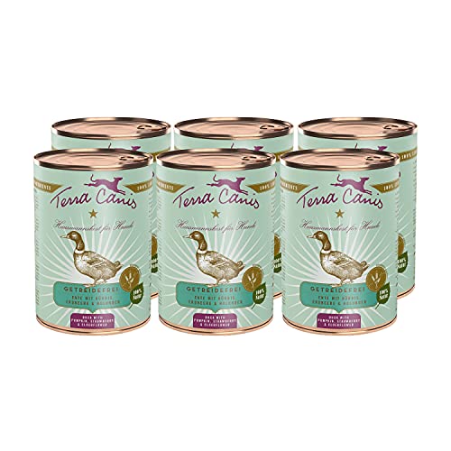 Terra Canis Ente, Kürbis & Erdbeere - Getreidefreies Nassfutter, 6x400g I Premium Hundefutter in 100% Lebensmittelqualität Aller Rohstoffe I Reichhaltig & gesund, allergenarm & glutenfrei von Terra Canis