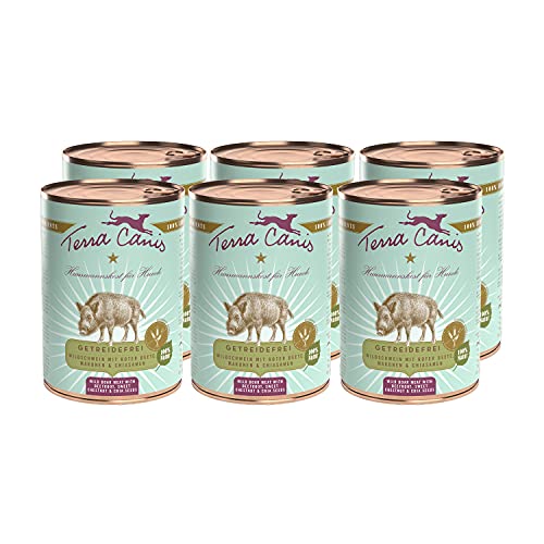 Terra Canis Wildschwein, Rote Bete, Maronen & Chiasamen - Getreidefreies Nassfutter, 6x400g I Premium Hundefutter in 100% Lebensmittelqualität Aller Rohstoffe I Reichhaltig, gesund & glutenfrei Terra Canis Wildschwein, Rote Bete, Maronen & Chiasamen - Getreidefreies Nassfutter, 6x400g I Premium Hundefutter in 100% Lebensmittelqualität Aller Rohstoffe I Reichhaltig, gesund & glutenfrei von Terra Canis