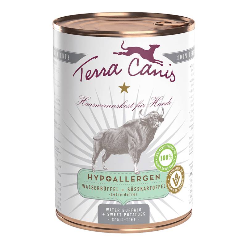 Terra Canis HYPOALLERGEN – Wasserbüffel mit Süßkartoffel 6x400g von Terra Canis