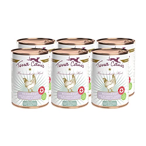 Terra Canis Huhn, Karotte & Fenchel - First Aid Magen-Darm-Schonkost, 6x400g I Premium Nahrungsergänzung in 100% Lebensmittelqualität Aller Rohstoffe I Allergenarm, Getreide - & glutenfrei von Terra Canis