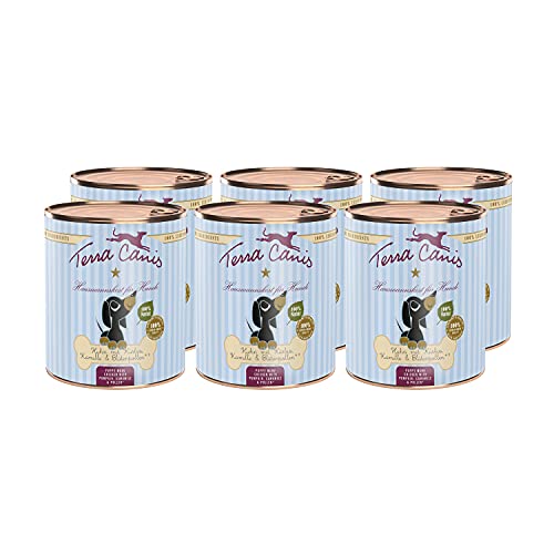 Terra Canis Huhn, Kürbis, Blütenpollen & Kamille - Welpen Nassfutter, 6x800g I Premium Hundefutter in 100% Lebensmittelqualität Aller Rohstoffe I Reichhaltig & gesund I Getreide - & glutenfrei Terra Canis Huhn, Kürbis, Blütenpollen & Kamille - Welpen Nassfutter, 6x800g I Premium Hundefutter in 100% Lebensmittelqualität Aller Rohstoffe I Reichhaltig & gesund I Getreide - & glutenfrei von Terra Canis