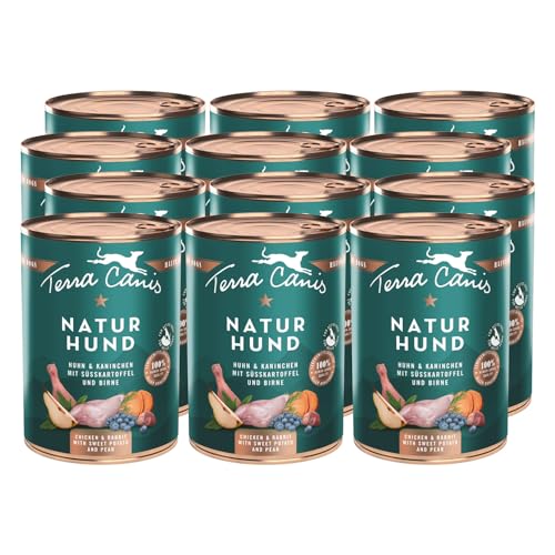 Terra Canis Huhn & Kaninchen mit Süßkartoffel und Birne - Naturhund, 12x400g | Premium Hundefutter in 100% Lebensmittelqualität Aller Rohstoffe | Getreide- & glutenfrei Terra Canis Huhn & Kaninchen mit Süßkartoffel und Birne - Naturhund, 12x400g | Premium Hundefutter in 100% Lebensmittelqualität Aller Rohstoffe | Getreide- & glutenfrei von Terra Canis
