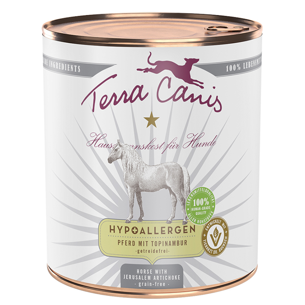 Sparpaket Terra Canis Hypoallergen 12 x 800 g - Pferd mit Topinambur von Terra Canis