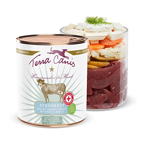 Terra Canis Kalb, Karotte & Fenchel - Magen-Darm-Schonkost, 800g I Premium Nahrungsergänzung in 100% Lebensmittelqualität Aller Rohstoffe I Allergenarm, Getreide - & glutenfrei Terra Canis Kalb, Karotte & Fenchel - Magen-Darm-Schonkost, 800g I Premium Nahrungsergänzung in 100% Lebensmittelqualität Aller Rohstoffe I Allergenarm, Getreide - & glutenfrei von Terra Canis