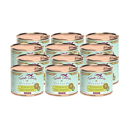 Terra Canis Kalb, Petersilienwurzel, Mango & Johannisbeere - Getreidefreies Nassfutter, 12x200g I Premium Hundefutter in 100% Lebensmittelqualität Aller Rohstoffe I Reichhaltig & gesund, allergenarm Terra Canis Kalb, Petersilienwurzel, Mango & Johannisbeere - Getreidefreies Nassfutter, 12x200g I Premium Hundefutter in 100% Lebensmittelqualität Aller Rohstoffe I Reichhaltig & gesund, allergenarm von Terra Canis
