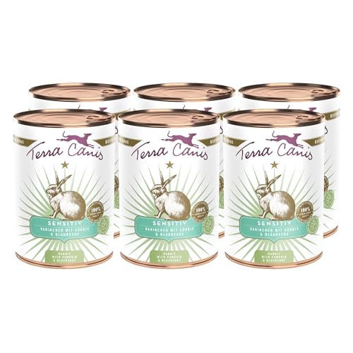 Terra Canis Kaninchen, Kürbis & Blaubeere - Sensitiv Nassfutter, 6x400g I Premium Hundefutter für verdauungssensible Hunde I Allergenfrei, getreidearm & leicht verdaulich Terra Canis Kaninchen, Kürbis & Blaubeere - Sensitiv Nassfutter, 6x400g I Premium Hundefutter für verdauungssensible Hunde I Allergenfrei, getreidearm & leicht verdaulich von Terra Canis
